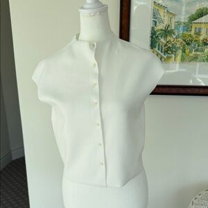 Chic White Cap Sleeve Women's Blouse
